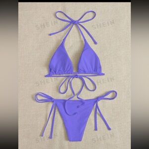 Purple SHEIN bathing suit